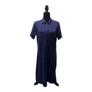 Denim & Co Navy Blue Polo Dress, XS, Pre-owned